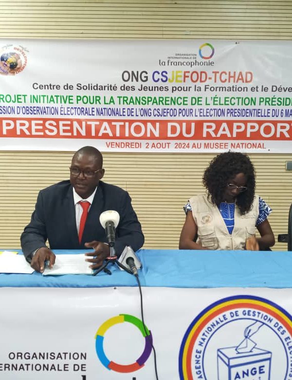 L’Ong Csjefod-Tchad présente son rapport final sur l’élection présidentielle du 6 mai 2024