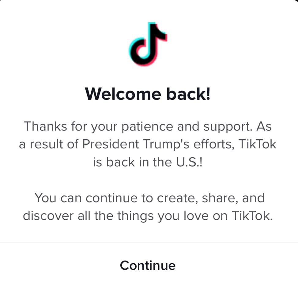 TikTok de retour aux États-Unis 1