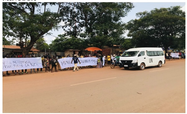 Les Centrafricains ont manifesté leur colère contre la Minusca 1